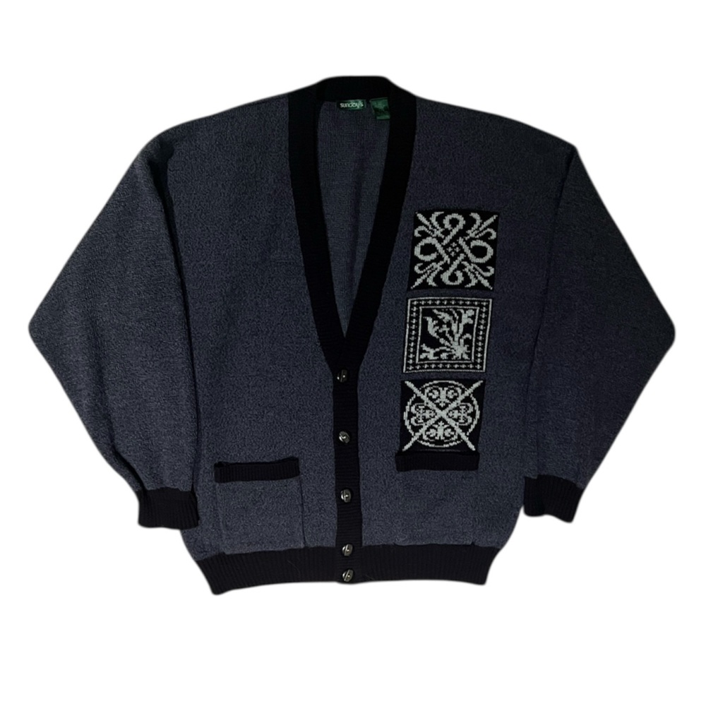 Sunday’s Vintage Cardigan Wool Heathered Blend Purple Unisex Size Large